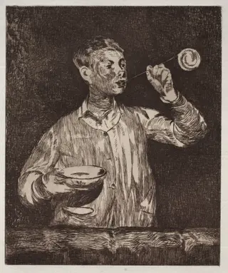 The Boy with soap bubbles, by Édouard Manet