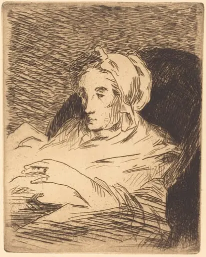 The Convalescent (La convalescente), by Edouard Manet