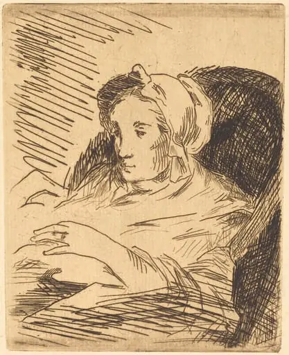 The Convalescent (La convalescente), by Edouard Manet