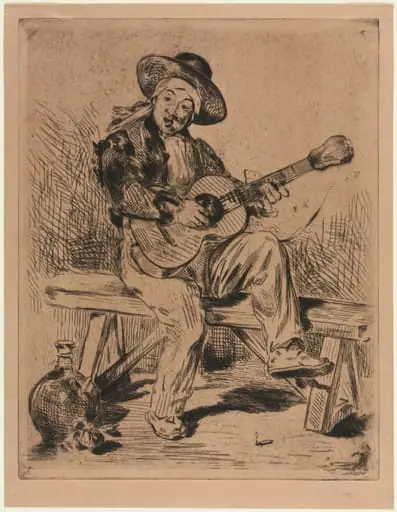 The Guitarist, by Edouard Manet
