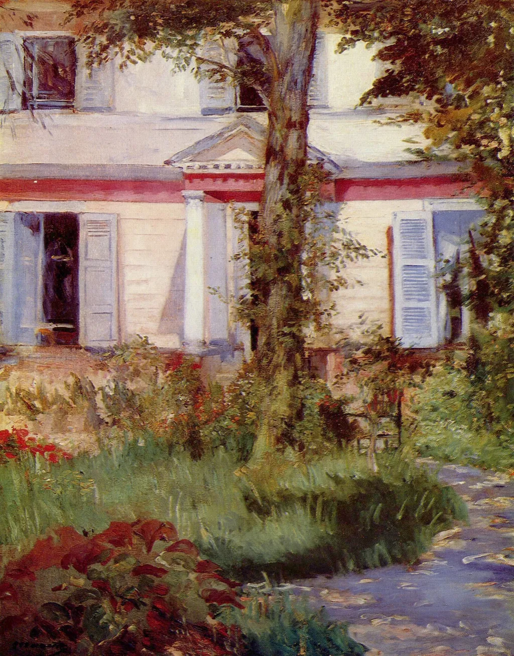 The House at Rueil, by Edouard Manet, oil