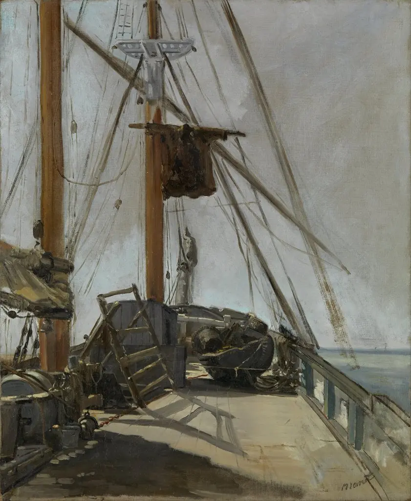 The ship's deck, by Edouard Manet