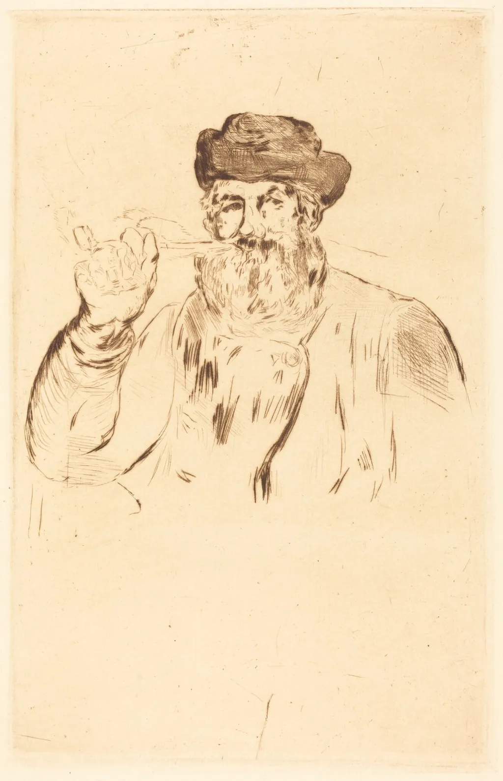 The Smoker (Le fumeur), by Edouard Manet, ink, 1866