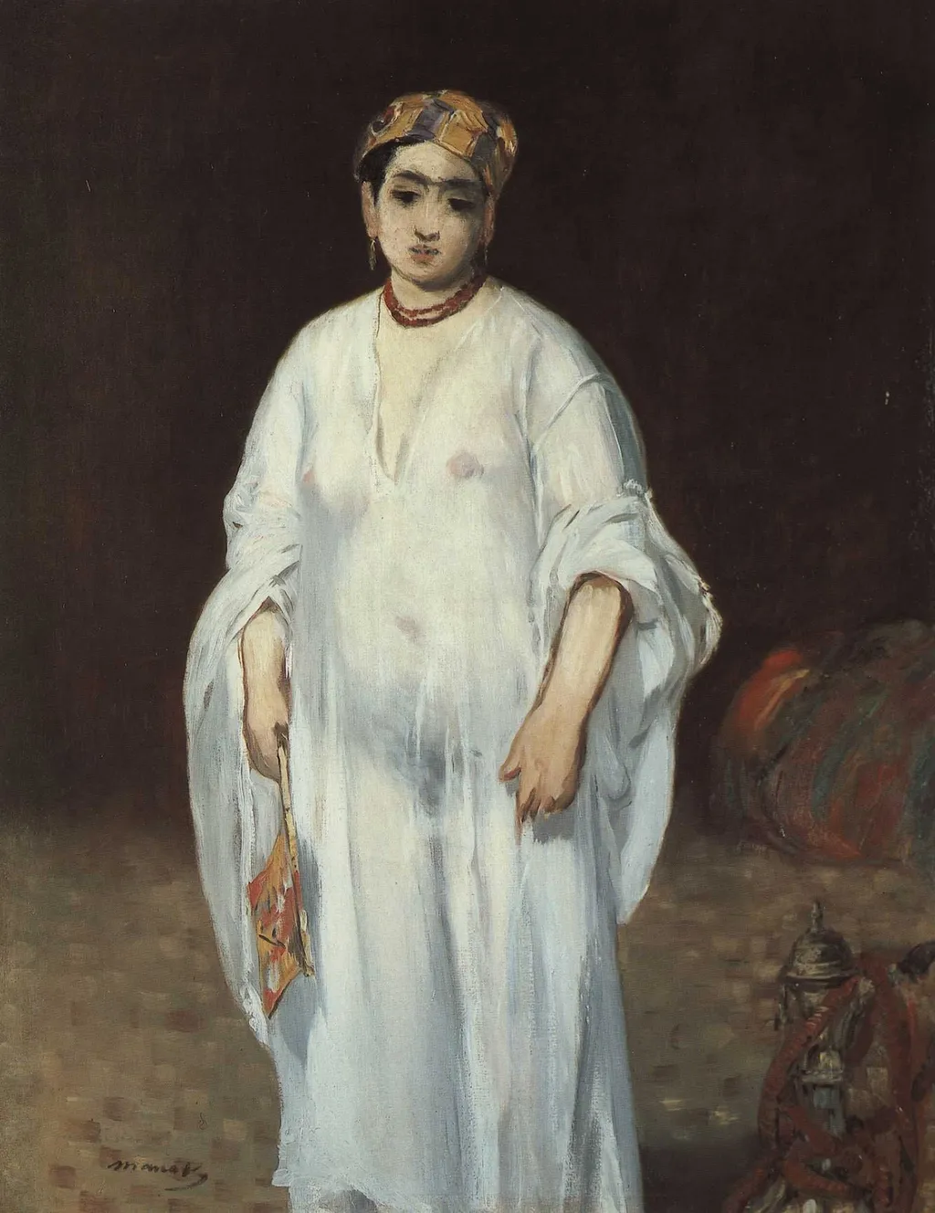 Young Woman in Oriental Garb, by Edouard Manet, oil, 1871