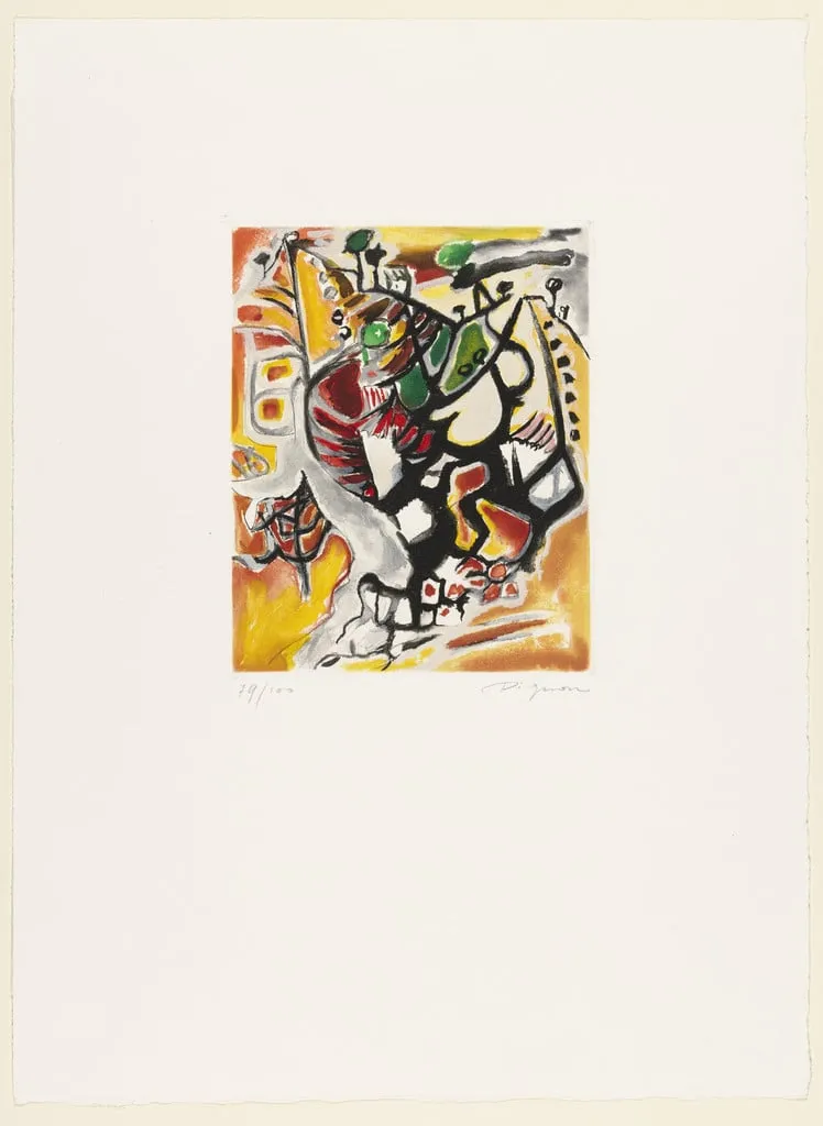 Untitled, by Édouard Pignon, ink, 1955