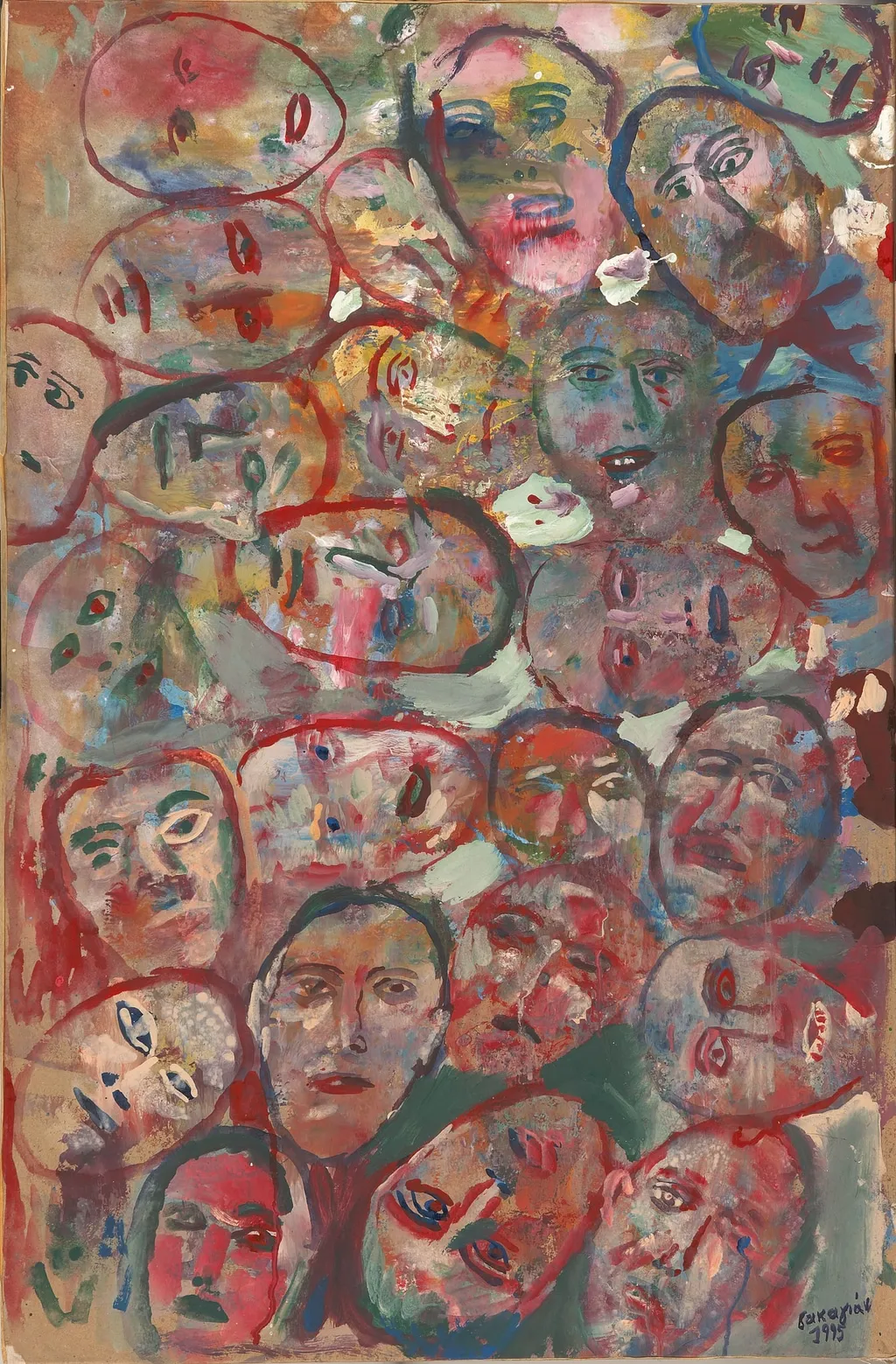 Πρόσωπα, by Edouard Sacaillan, unspecified, 1995