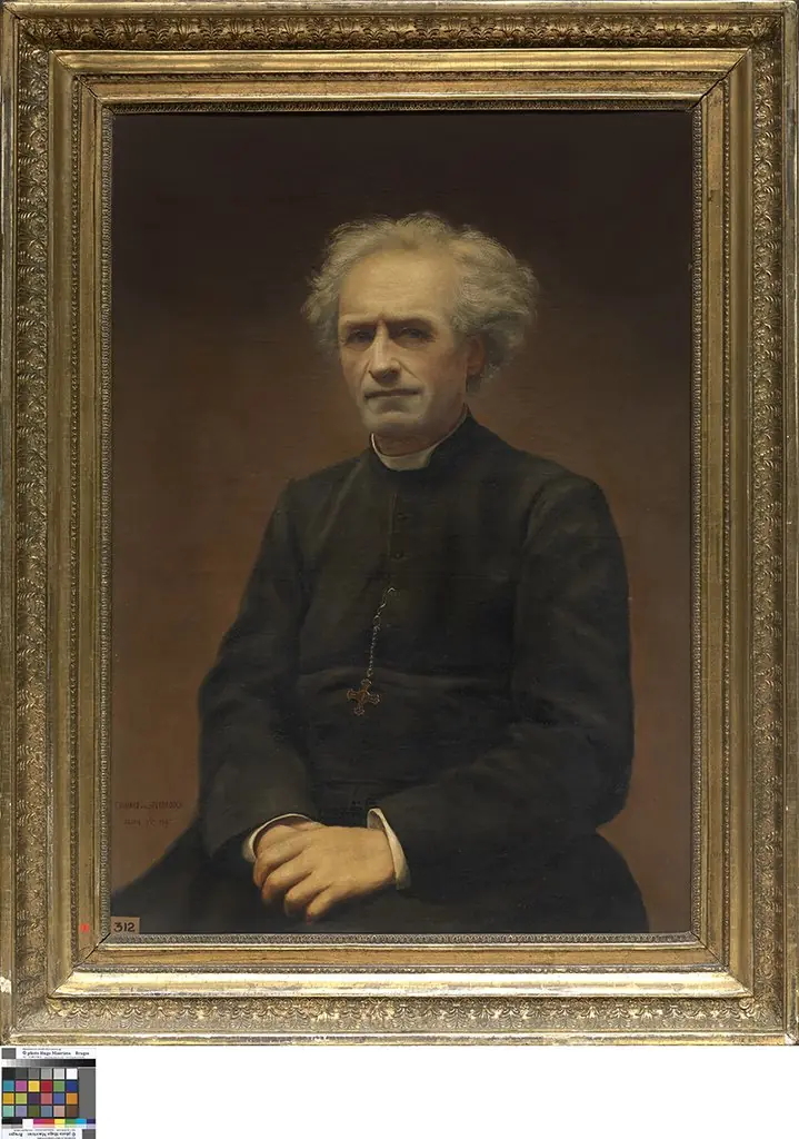 Portret van pastoor L. Van Haecke, by Edouard van Speybrouck