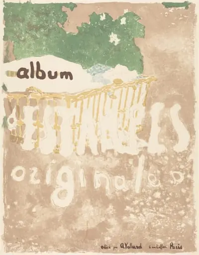 A Baby in a Basket Outdoors (Couverture pour L'Album d'estampes originales), by Édouard Vuillard