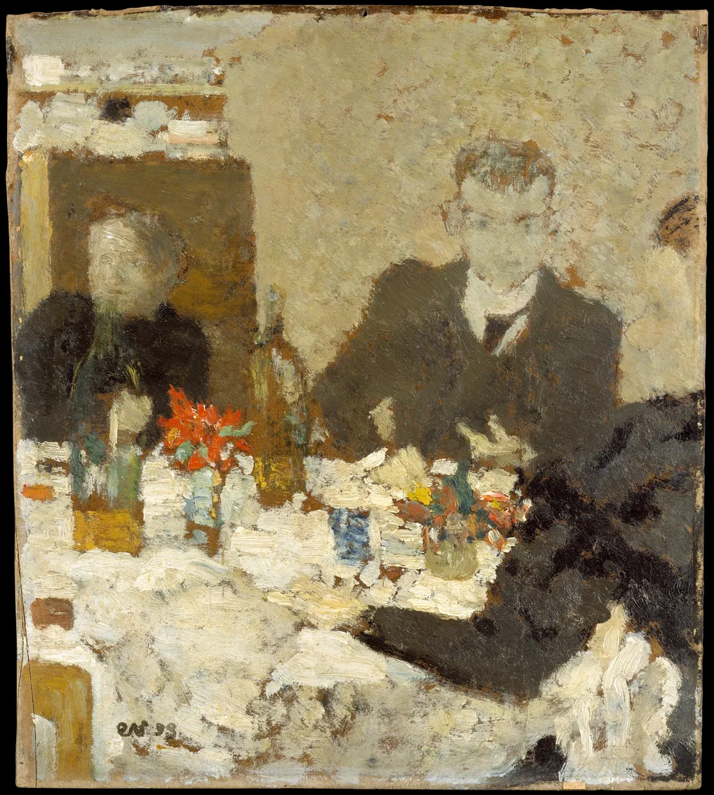 At Table, by Édouard Vuillard, oil, 1897