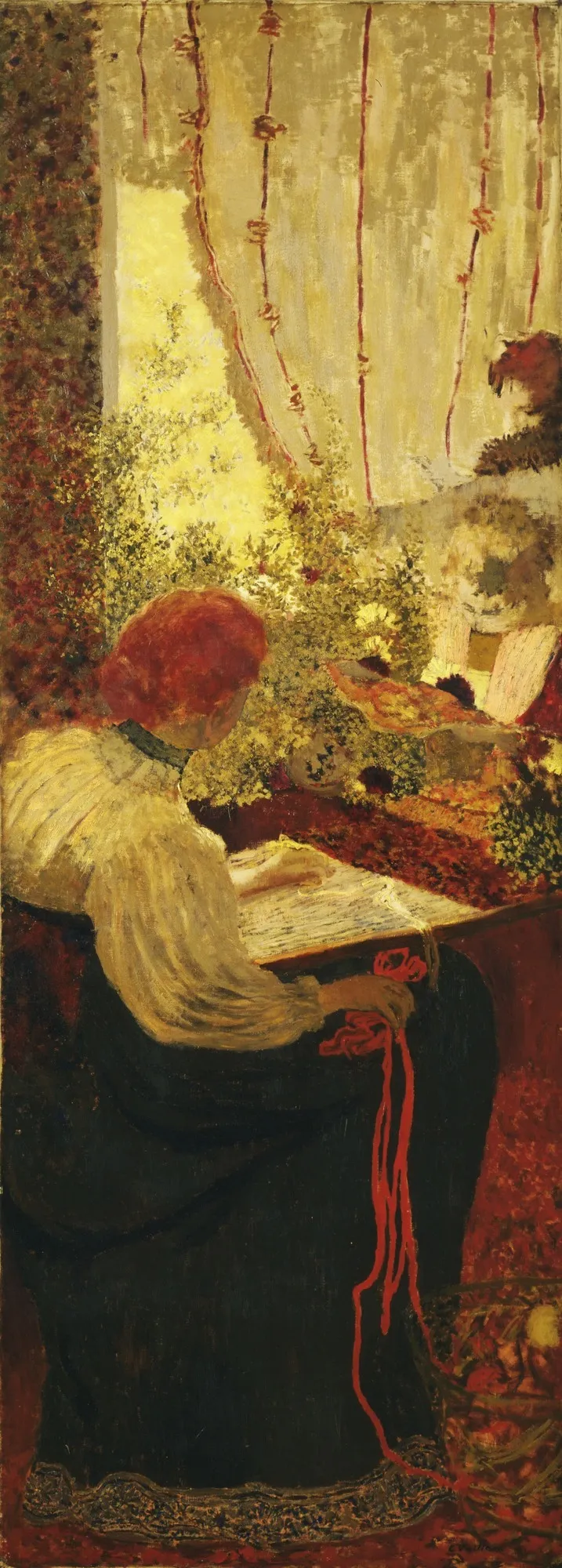 Embroidery, by Édouard Vuillard, oil, 1914
