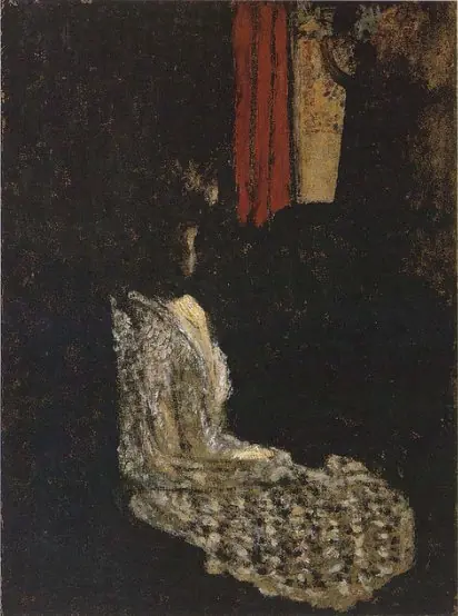 Femme assise dans une pièce sombre, by Édouard Vuillard