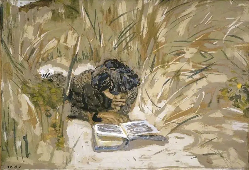 Femme lisant, by Édouard Vuillard, 1909