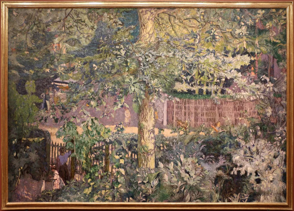Foliage—Oak Tree and Fruit Seller, by Édouard Vuillard, distemper, 1918
