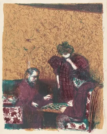 Game of Checkers (La partie de dames), by Édouard Vuillard