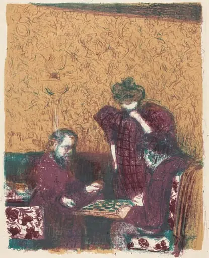 Game of Checkers (La partie de dames), by Édouard Vuillard