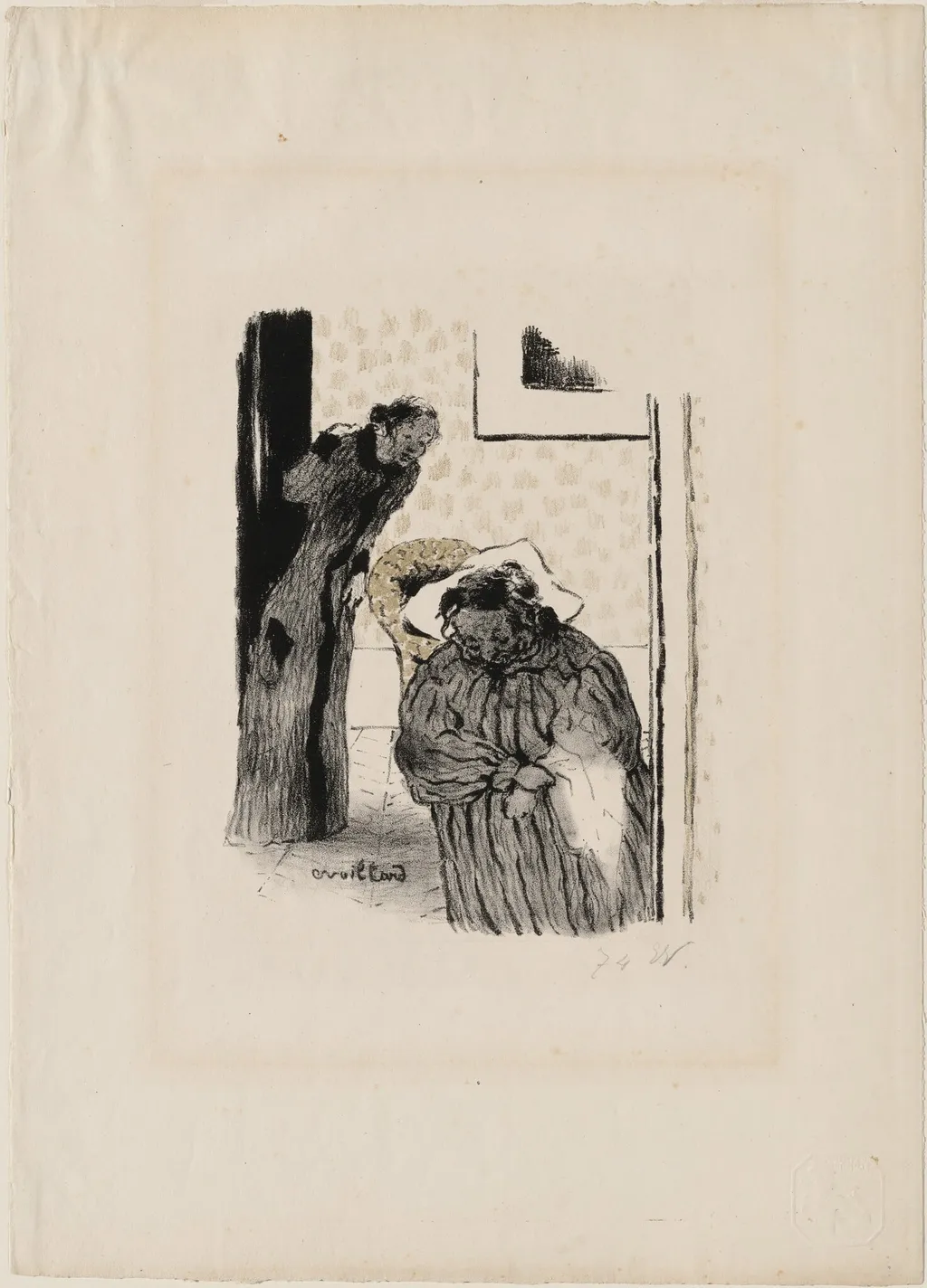 Interior (Intérieur), by Édouard Vuillard, ink, 1893