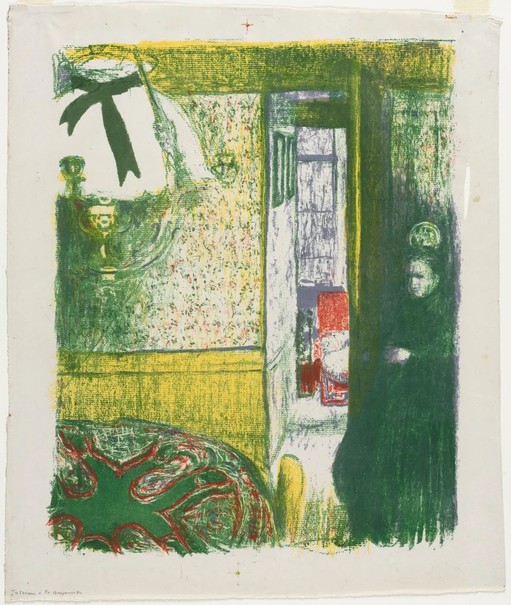 Interior with a Hanging Lamp, by Édouard Vuillard, 1899