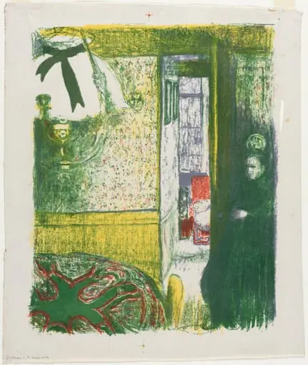 Interior with a Hanging Lamp, by Édouard Vuillard