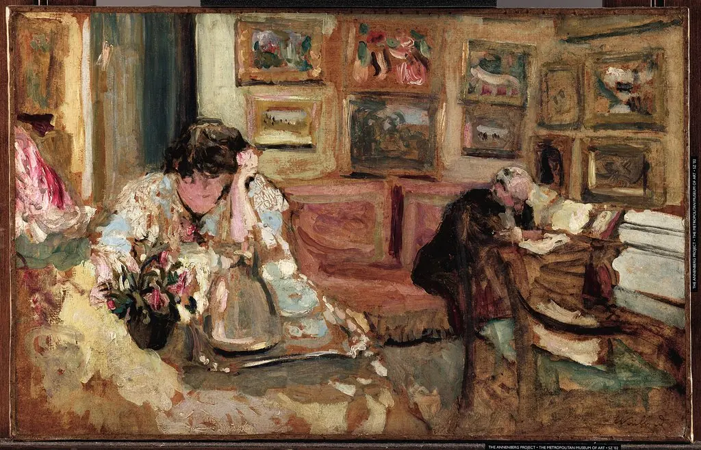 Jos and Lucie Hessel in the Small Salon, Rue de Rivoli, by Édouard Vuillard