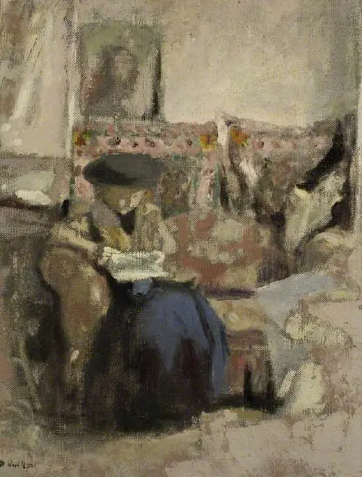 La liseuse au coussin, by Édouard Vuillard
