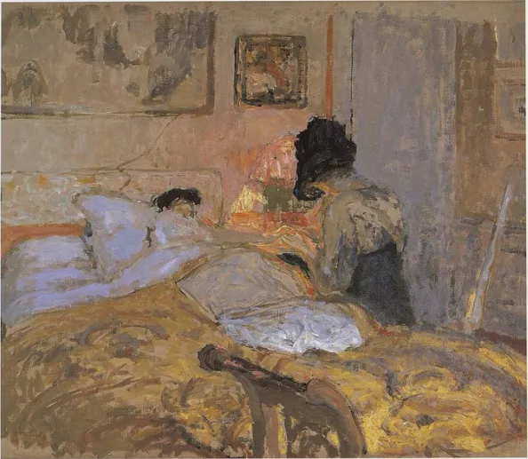 Madame Hessel et la Manucure, by Édouard Vuillard, oil, 1906