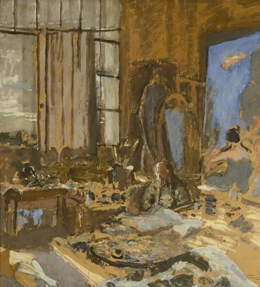 Maquette pour un portrait de K.X. Roussel, by Édouard Vuillard, unspecified, 1930