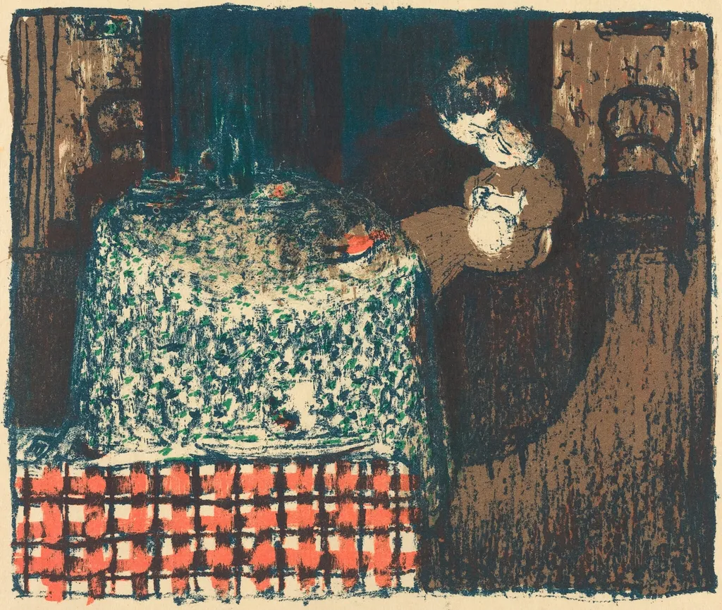 Motherhood (Maternite), by Édouard Vuillard, ink, 1896