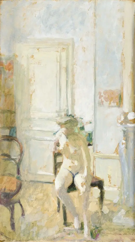 Nude on a Chair (Nu à la chaise), by Édouard Vuillard