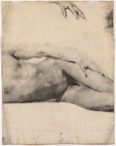 Reclining Male Nude (verso), by Édouard Vuillard