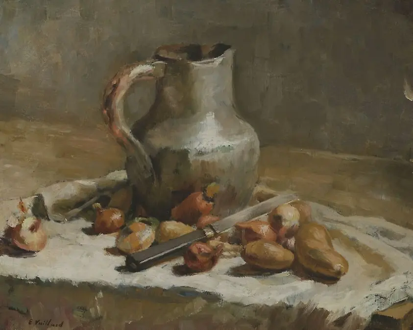 Still Life with Jug and Knife, by Édouard Vuillard