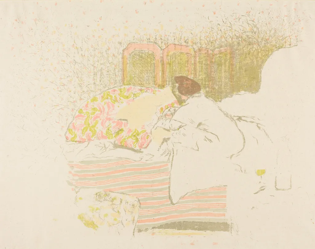 The Birth of Annette (La naissance d'Annette), by Édouard Vuillard, ink, 1898