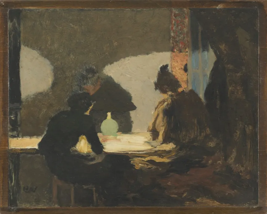 The Green Lamp, by Édouard Vuillard, oil, 1897