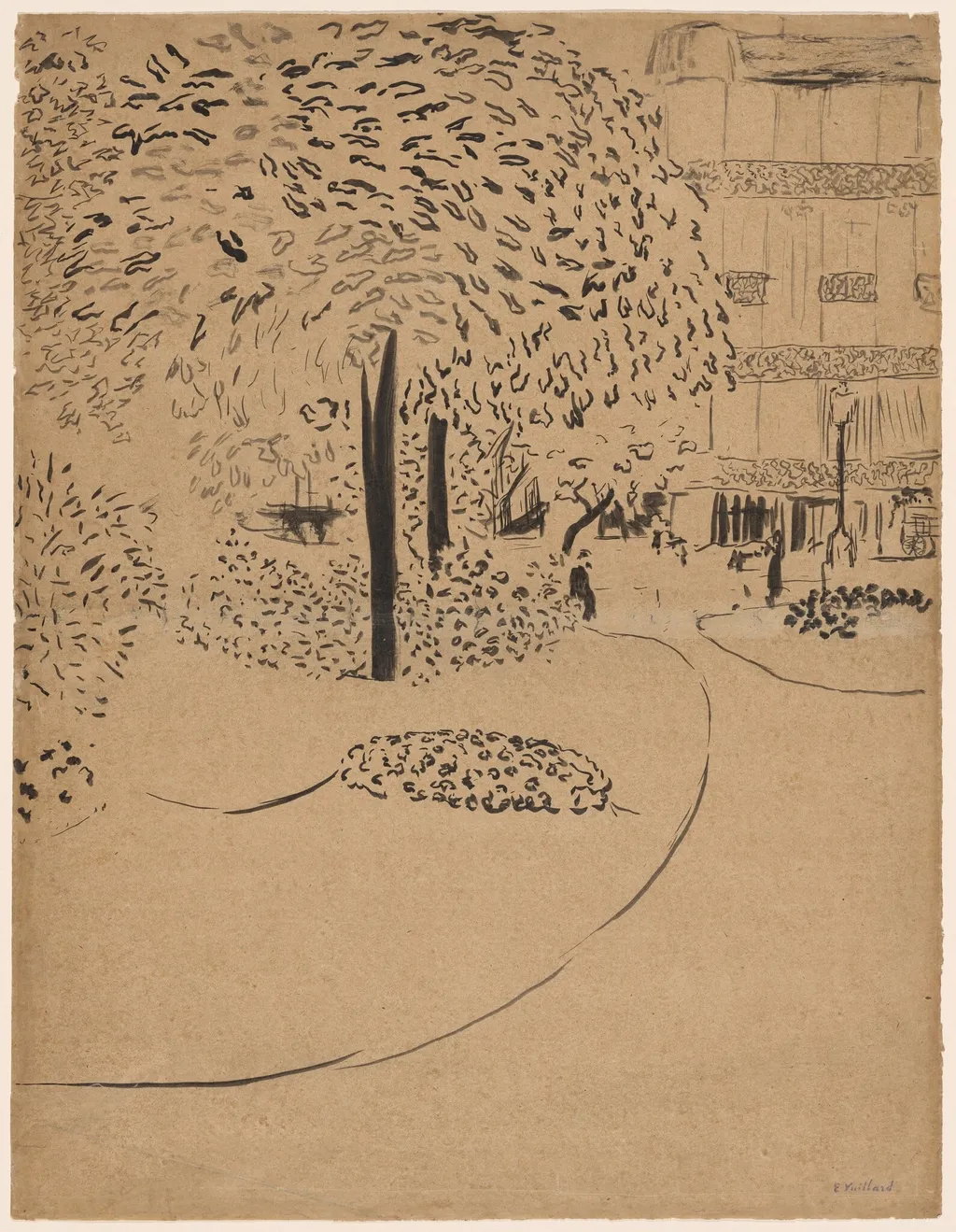 The Square, by Édouard Vuillard, ink, 1910