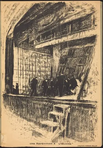 Une répétition à L'Oeuvre, Program for L'Oasis, by Édouard Vuillard