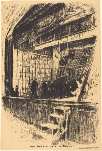 Une répétition à L'Oeuvre, Program for L'Oasis, by Édouard Vuillard