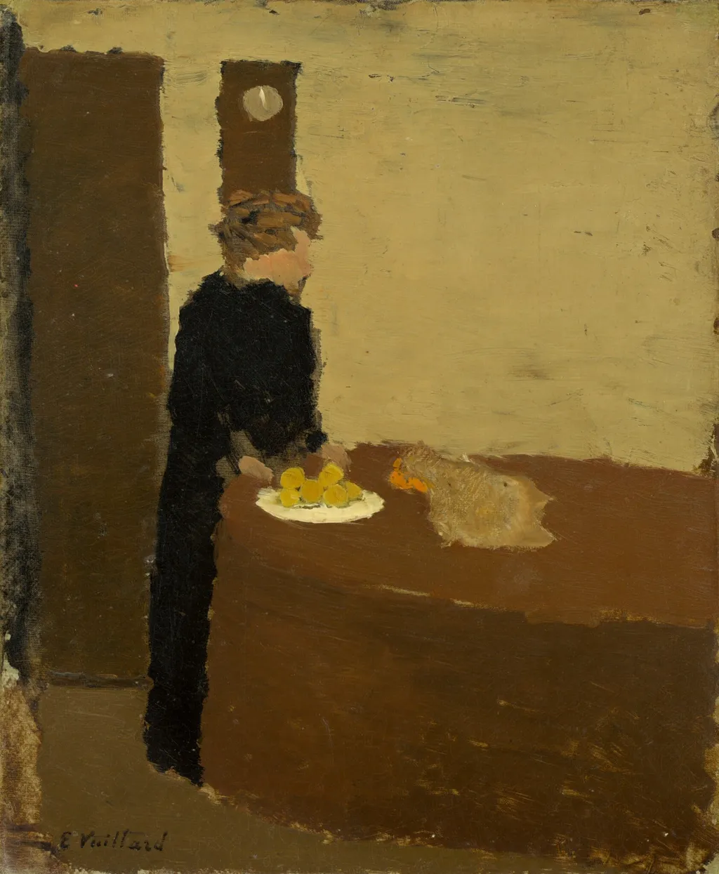 Woman in Black, by Édouard Vuillard, oil, 1891