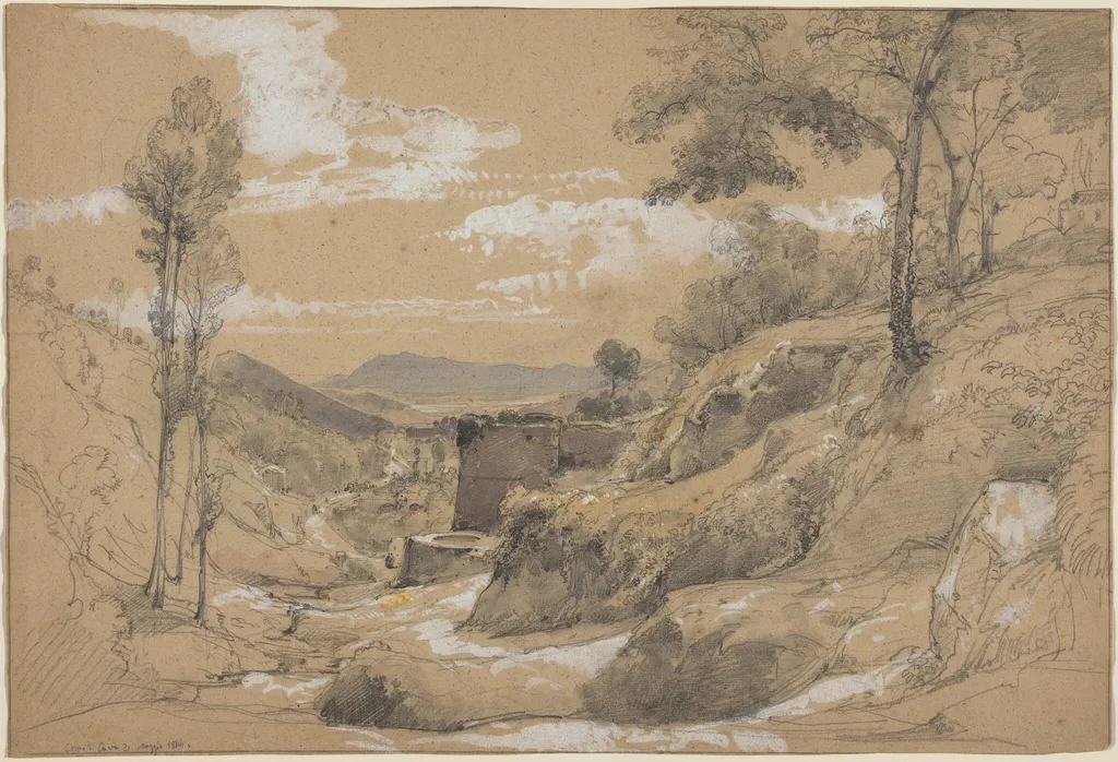 Corpo di Cava, by Eduard Agricola, graphite, 1844