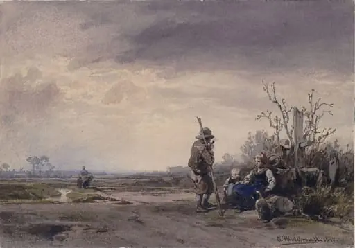Landscape in Holland, by Eduard Hildebrandt
