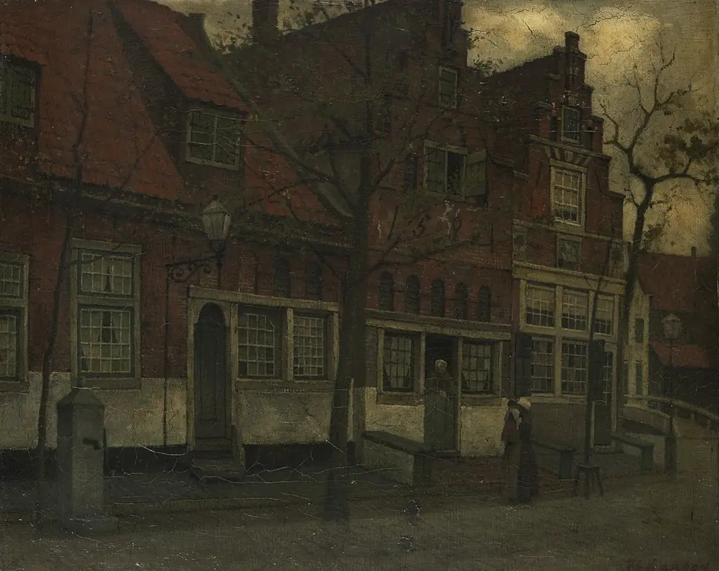 Houses on the Breedstraat, Enkhuizen, by Eduard Karsen