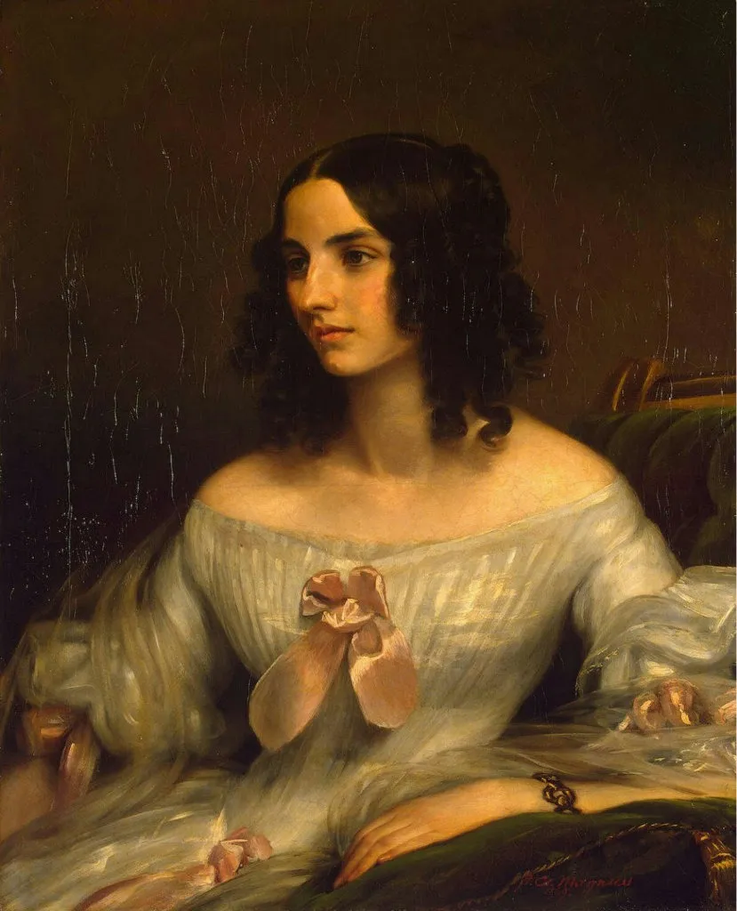 Portrait of Aglaya A. Senden, by Eduard Magnus, oil, 1839