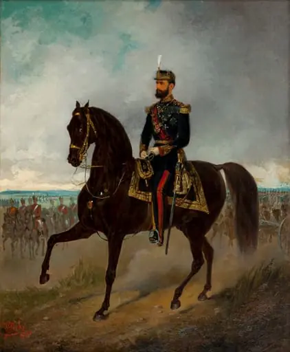 Regele Carol I Portret ecvestru, by Eduard Pesky