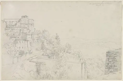 Saint Agostino from Bulagajo, Perugia (San Agostino dalla parte del Bulagajo, Perugia), by Eduard von Steinle