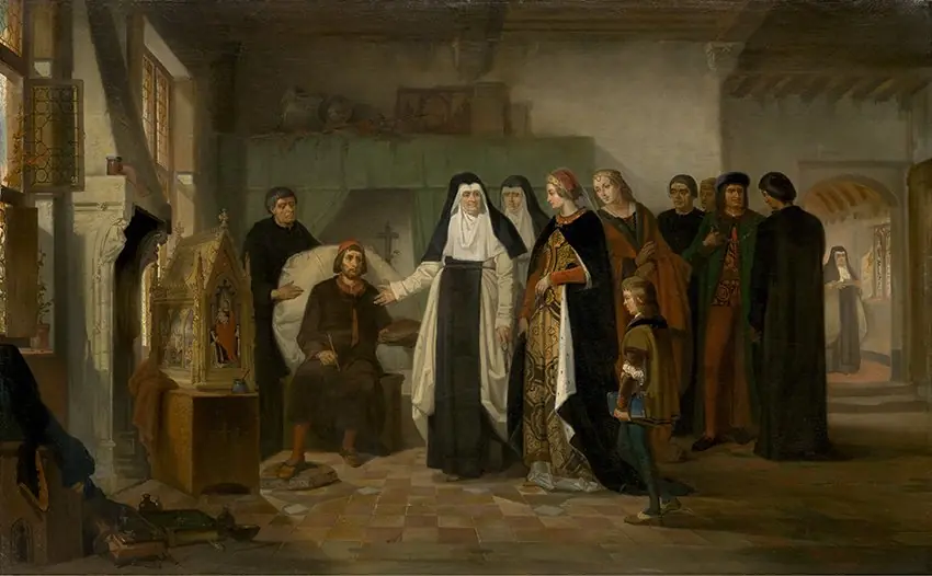 Memling schildert de Rijve van de Heilige Ursula
