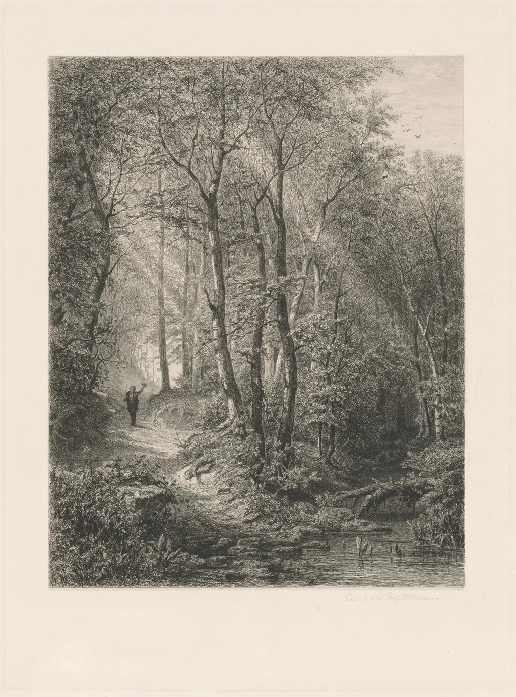 Spring, by Eduard Willmann, ink, 1871