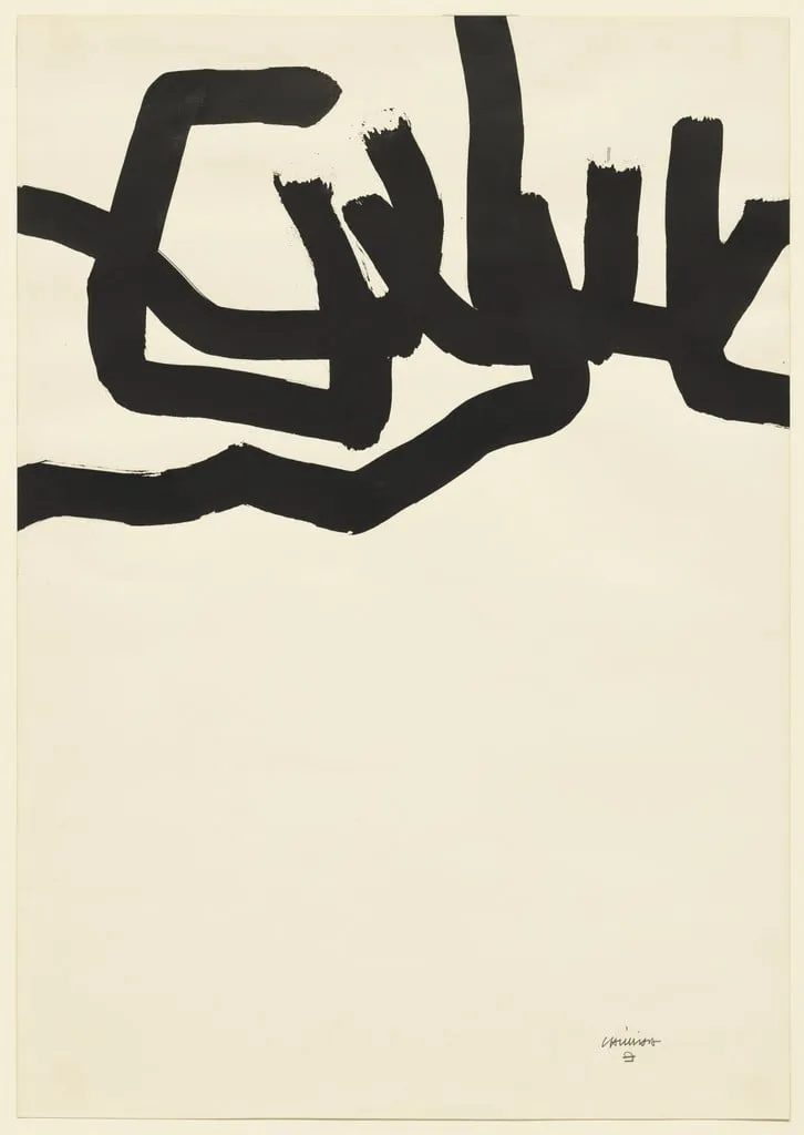 Untitled, by Eduardo Chillida, ink, 1966