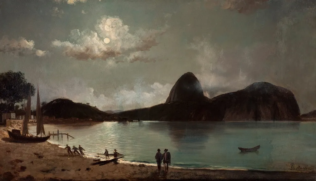 Botafogo Beach, by Eduardo de Martino, oil, 1870