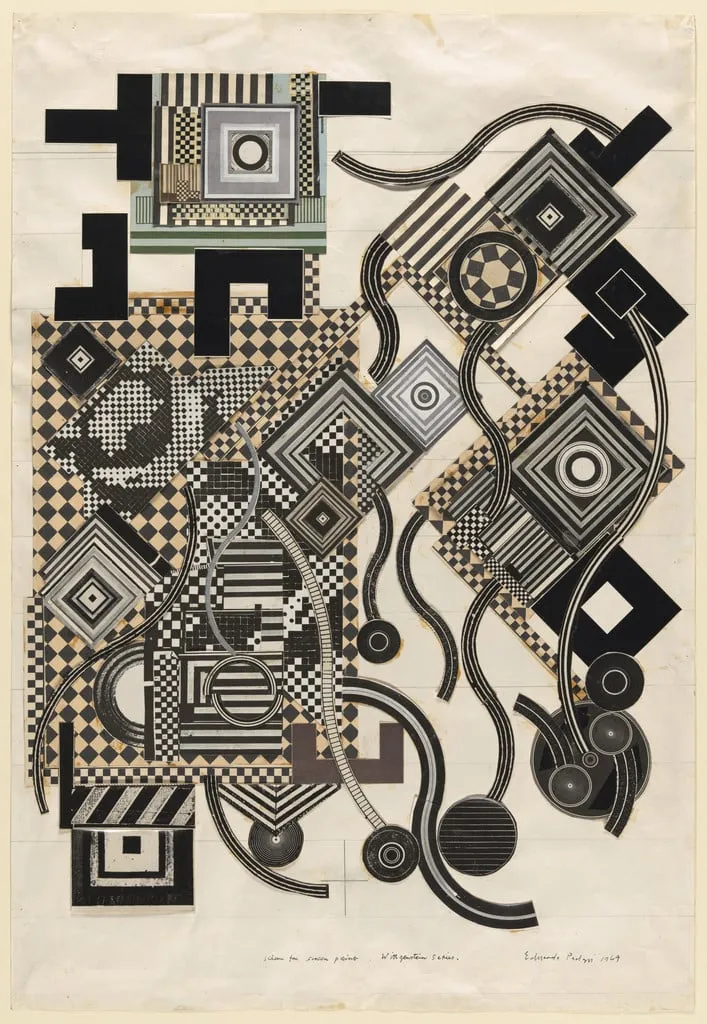 Untitled, by Eduardo Paolozzi, graphite, 1964