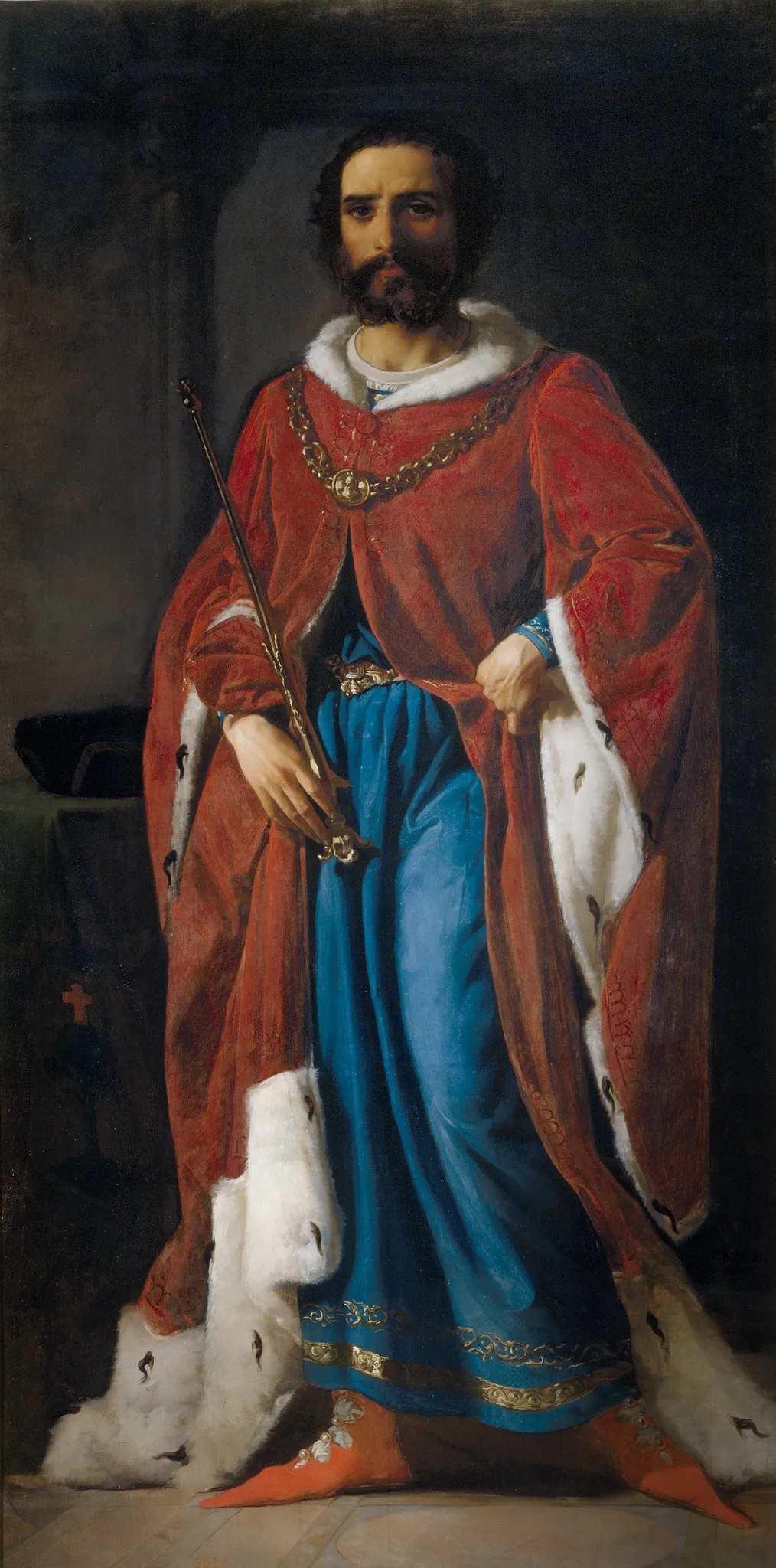 Don García Aznar; conde de Aragón, by Eduardo Rosales, oil, 1857