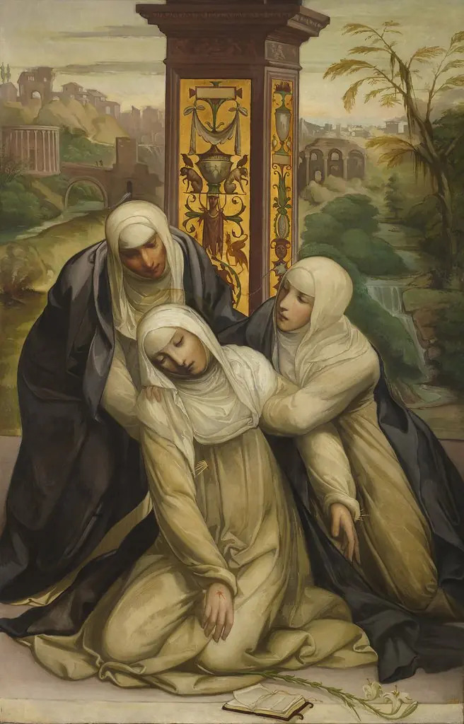 Estigmatización de Santa Catalina de Siena (copia), by Eduardo Rosales