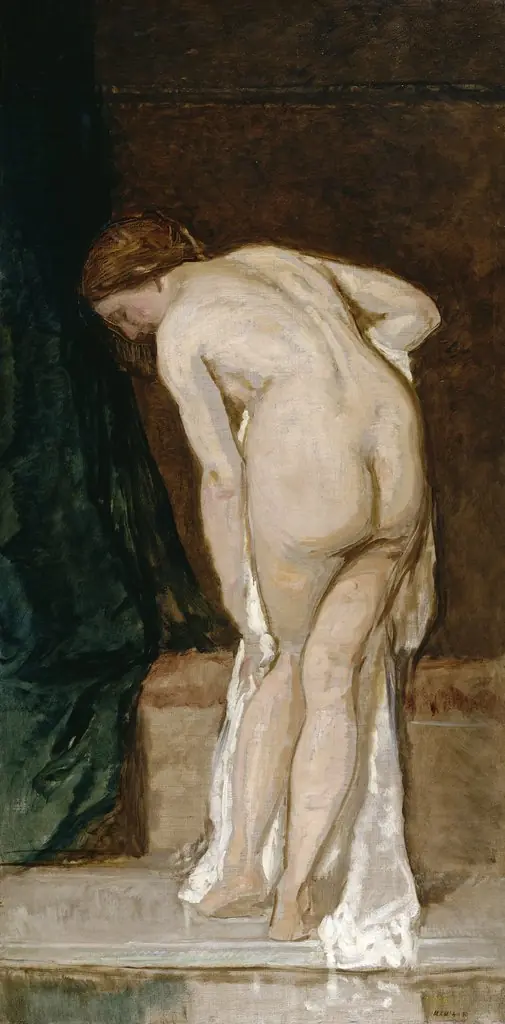 Female Nude or After the bath, by Eduardo Rosales